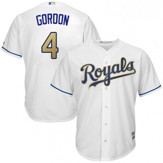 Youth Majestic Kansas City Royals 4 Alex Gordon Authentic White Home Cool Base MLB Jersey Youth Majestic Kansas City Royals 4 Alex Gordon Authentic White Home Cool Base MLB Jersey
