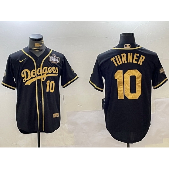 Dodgers 10 Justin Turner BLACK Cool Base Stitched MLB Jersey 1 Dodgers 10 Justin Turner BLACK Cool Base Stitched MLB Jersey 1