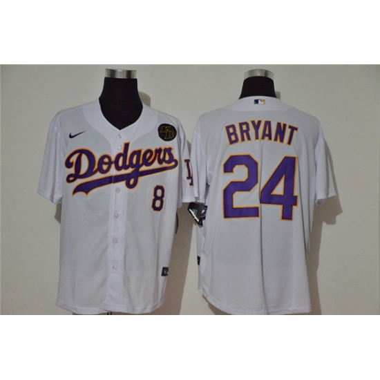 Dodgers 24 Kobe Bryant White 2020 Nike KB Cool Base Jerseys Dodgers 24 Kobe Bryant White 2020 Nike KB Cool Base Jerseys