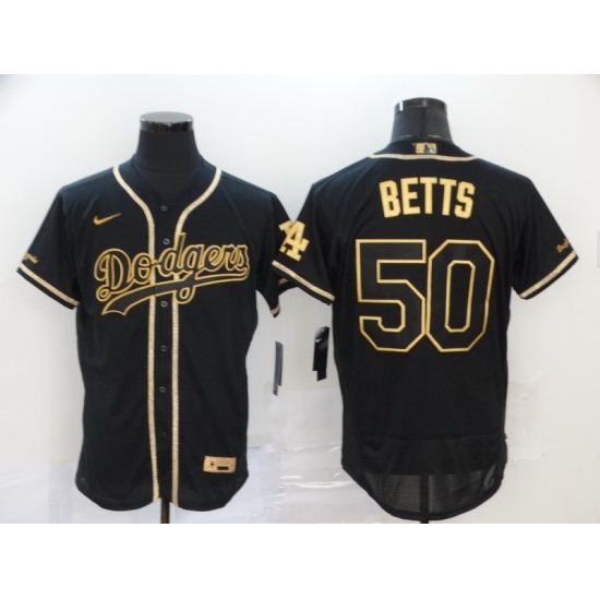 Dodgers 50 Mookie Betts Black Gold 2020 Nike Flexbase Jersey Dodgers 50 Mookie Betts Black Gold 2020 Nike Flexbase Jersey