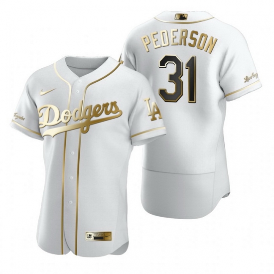 Los Angeles Dodgers 31 Joc Pederson White Nike Mens Authentic Golden Edition MLB Jersey Los Angeles Dodgers 31 Joc Pederson White Nike Mens Authentic Golden Edition MLB Jersey