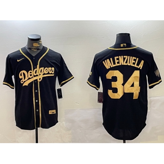 Los Angeles Dodgers 34 Fernando Valenzuela Black Authentic Collection Stitched MLB Jersey 1 Los Angeles Dodgers 34 Fernando Valenzuela Black Authentic Collection Stitched MLB Jersey 1
