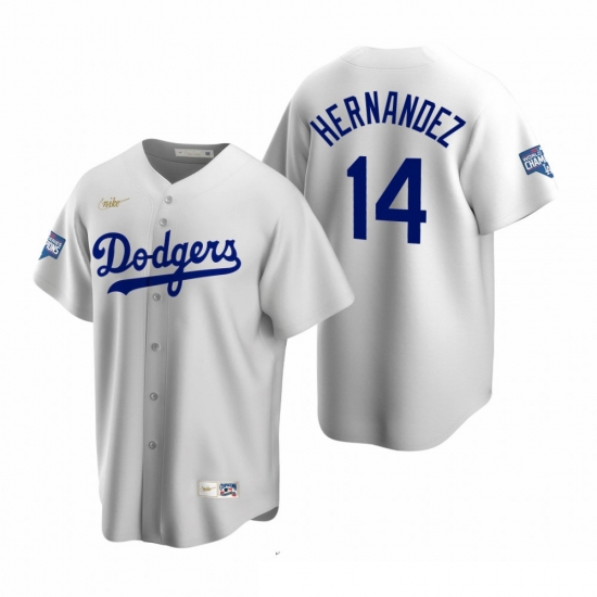 Men Brooklyn Los Angeles Dodgers 14 Enrique Hernandez White 2020 World Series Champions Cooperstown Collection Jersey Men Brooklyn Los Angeles Dodgers 14 Enrique Hernandez White 2020 World Series Champions Cooperstown Collection Jersey