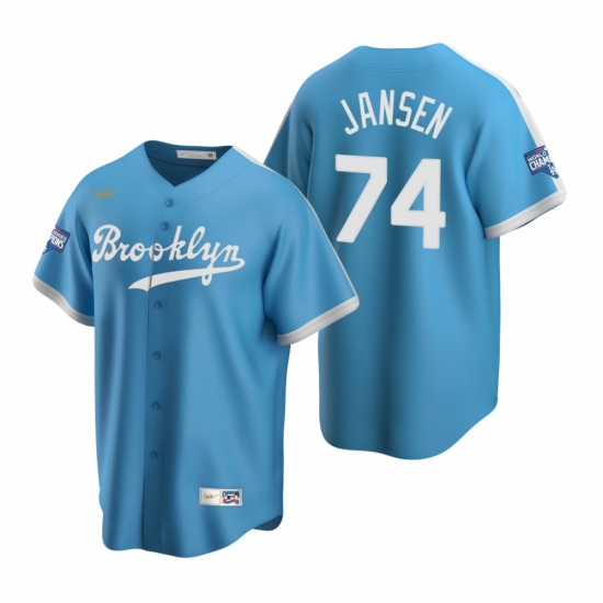 Men Brooklyn Los Angeles Dodgers 74 Kenley Jansen Light Blue 2020 World Series Champions Cooperstown Collection Jersey Men Brooklyn Los Angeles Dodgers 74 Kenley Jansen Light Blue 2020 World Series Champions Cooperstown Collection Jersey