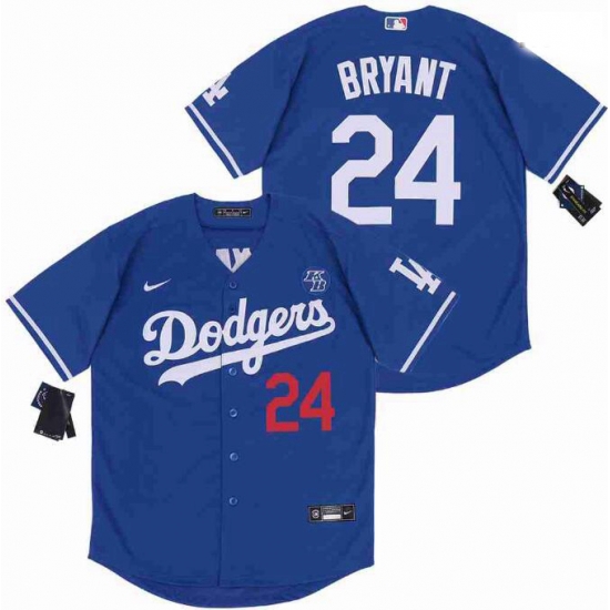 Men Dodgers 24 Kobe Bryant Blue Cool Base Stitched MLB Jersey Men Dodgers 24 Kobe Bryant Blue Cool Base Stitched MLB Jersey