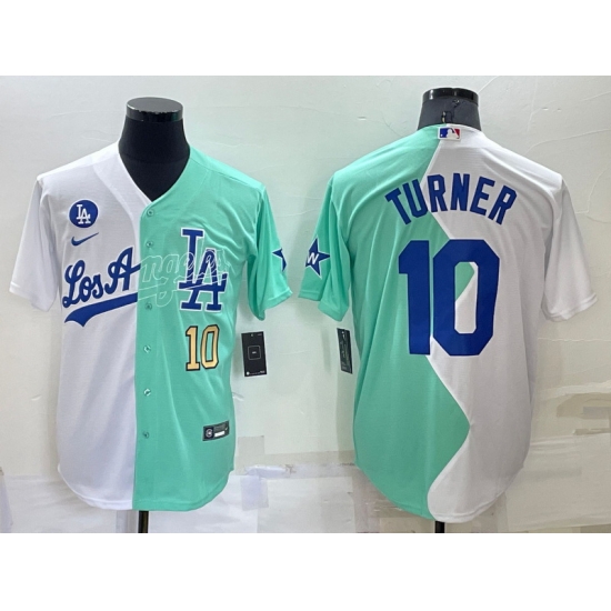 Men Los Angeles Dodgers 10 Justin Turner 2022 All Star White Green Cool Base Baseball Jerseys Men Los Angeles Dodgers 10 Justin Turner 2022 All Star White Green Cool Base Baseball Jerseys