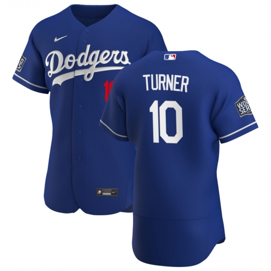 Men Los Angeles Dodgers 10 Justin Turner Men Nike Royal Alternate 2020 World Series Bound Flex Base Player MLB Jersey Men Los Angeles Dodgers 10 Justin Turner Men Nike Royal Alternate 2020 World Series Bound Flex Base Player MLB Jersey