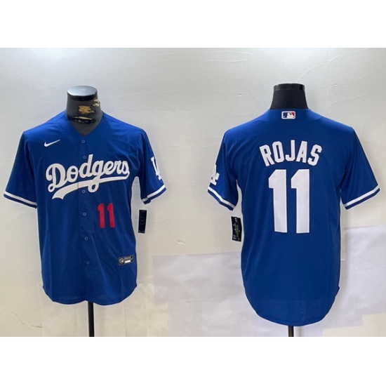 Men Los Angeles Dodgers 11 Miguel Rojas Royal Cool Base Stitched Baseball Jersey 1 Men Los Angeles Dodgers 11 Miguel Rojas Royal Cool Base Stitched Baseball Jersey 1