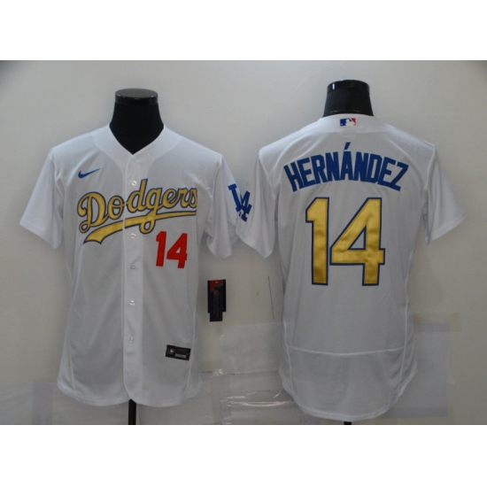 Men Los Angeles Dodgers 14 Enrique Hernandez White Gold 2020 Nike Flexbase Jersey Men Los Angeles Dodgers 14 Enrique Hernandez White Gold 2020 Nike Flexbase Jersey
