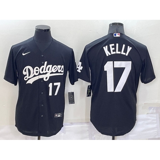 Men Los Angeles Dodgers 17 Joe Kelly Black Cool Base Stitched Baseball Jerseyy Men Los Angeles Dodgers 17 Joe Kelly Black Cool Base Stitched Baseball Jerseyy