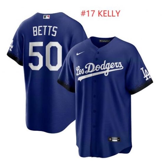Men Los Angeles Dodgers #17 Joe Kelly Nike City Connect Replica Player Jersey Royal Men Los Angeles Dodgers #17 Joe Kelly Nike City Connect Replica Player Jersey Royal