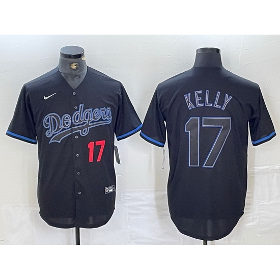 Men Los Angeles Dodgers 17 Shohei Ohtani Black Cool Base Stitched Baseball Jersey 1 Men Los Angeles Dodgers 17 Shohei Ohtani Black Cool Base Stitched Baseball Jersey 1