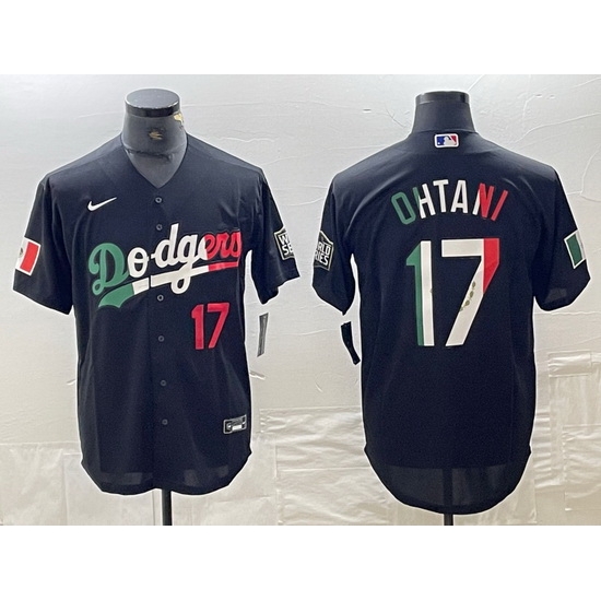 Men Los Angeles Dodgers 17 Shohei Ohtani Number Mexico Black Cool Base Stitched Baseball Jerseys Men Los Angeles Dodgers 17 Shohei Ohtani Number Mexico Black Cool Base Stitched Baseball Jerseys