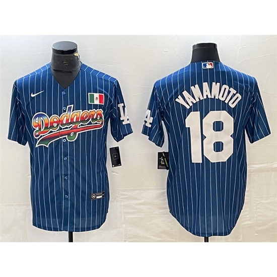 Men Los Angeles Dodgers 18 Yoshinobu Yamamoto Navy Cool Base With Patch Stitched Baseball JerseyS 1 Men Los Angeles Dodgers 18 Yoshinobu Yamamoto Navy Cool Base With Patch Stitched Baseball JerseyS 1