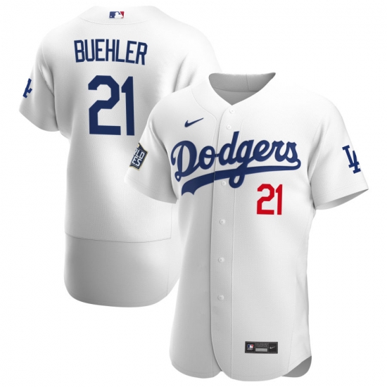 Men Los Angeles Dodgers 21 Walker Buehler Men Nike White Home 2020 World Series Bound Flex Base Player MLB Jersey Men Los Angeles Dodgers 21 Walker Buehler Men Nike White Home 2020 World Series Bound Flex Base Player MLB Jersey