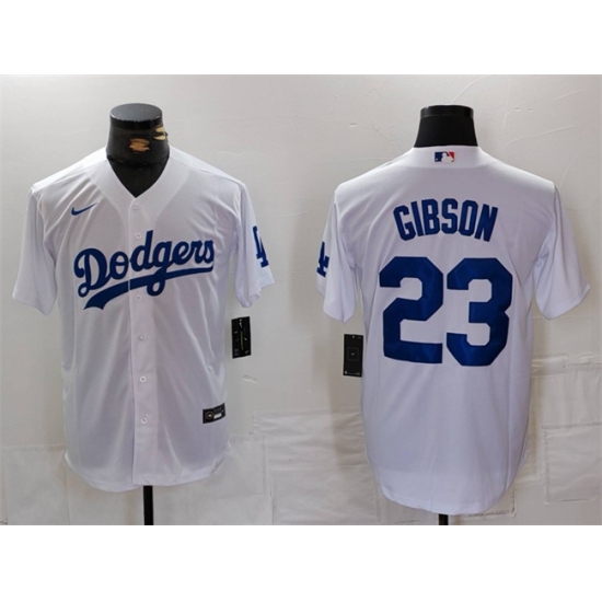Men Los Angeles Dodgers 23 Kirk Gibson White Cool Base Stitched Baseball Jersey Men Los Angeles Dodgers 23 Kirk Gibson White Cool Base Stitched Baseball Jersey