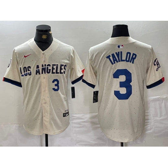Men Los Angeles Dodgers 3 Chris Taylor Cream Stitched Baseball Jersey 7 Men Los Angeles Dodgers 3 Chris Taylor Cream Stitched Baseball Jersey 7