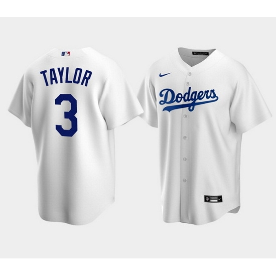 Men Los Angeles Dodgers 3 Chris Taylor White Cool Base Stitched Baseball Jersey Men Los Angeles Dodgers 3 Chris Taylor White Cool Base Stitched Baseball Jersey