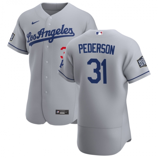 Men Los Angeles Dodgers 31 Joc Pederson Men Nike Gray Road 2020 World Series Bound Flex Base Team MLB Jersey Men Los Angeles Dodgers 31 Joc Pederson Men Nike Gray Road 2020 World Series Bound Flex Base Team MLB Jersey