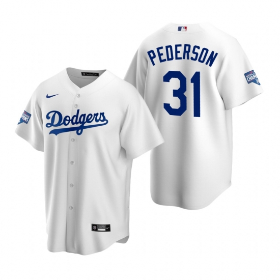 Men Los Angeles Dodgers 31 Joc Pederson White 2020 World Series Champions Replica Jersey Men Los Angeles Dodgers 31 Joc Pederson White 2020 World Series Champions Replica Jersey