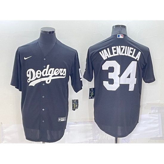 Men Los Angeles Dodgers 34 Toro Valenzuela Black Cool Base Stitched Baseball Jerseyy Men Los Angeles Dodgers 34 Toro Valenzuela Black Cool Base Stitched Baseball Jerseyy