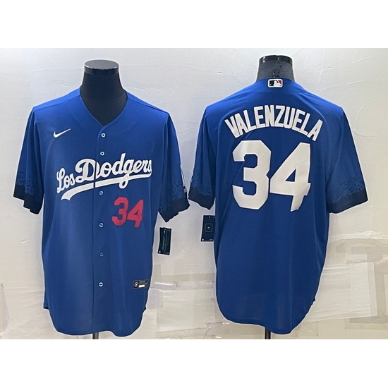 Men Los Angeles Dodgers 34 Toro Valenzuela Royal City Connect Cool Base Stitched Baseball Jersey Men Los Angeles Dodgers 34 Toro Valenzuela Royal City Connect Cool Base Stitched Baseball Jersey
