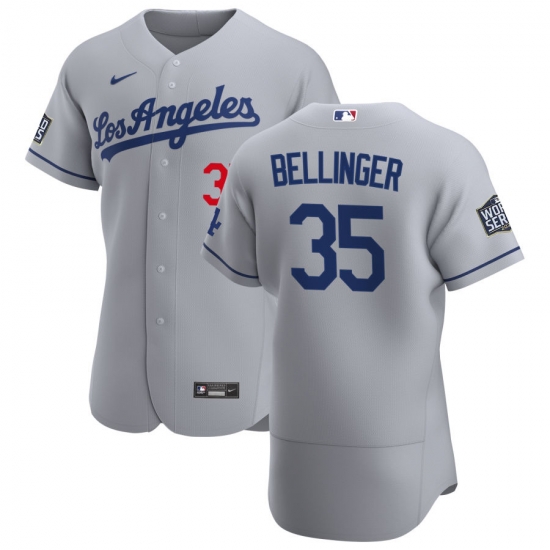 Men Los Angeles Dodgers 35 Cody Bellinger Men Nike Gray Road 2020 World Series Bound Flex Base Team MLB Jersey Men Los Angeles Dodgers 35 Cody Bellinger Men Nike Gray Road 2020 World Series Bound Flex Base Team MLB Jersey