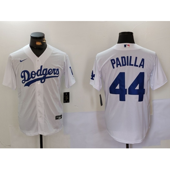 Men Los Angeles Dodgers 44 Vicente Padilla White Cool Base Stitched Baseball Jersey Men Los Angeles Dodgers 44 Vicente Padilla White Cool Base Stitched Baseball Jersey