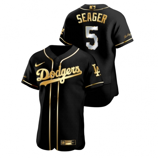 Men Los Angeles Dodgers 5 Corey Seager Black Gold 2020 Nike Flexbase Jersey Men Los Angeles Dodgers 5 Corey Seager Black Gold 2020 Nike Flexbase Jersey