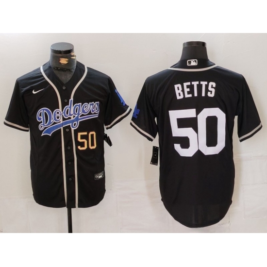 Men Los Angeles Dodgers 50 Mookie Betts Black Fashion Cool Base Stitched Baseball Jersey 1 Men Los Angeles Dodgers 50 Mookie Betts Black Fashion Cool Base Stitched Baseball Jersey 1