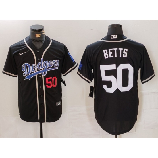 Men Los Angeles Dodgers 50 Mookie Betts Black Fashion Cool Base Stitched Baseball Jersey 3 Men Los Angeles Dodgers 50 Mookie Betts Black Fashion Cool Base Stitched Baseball Jersey 3