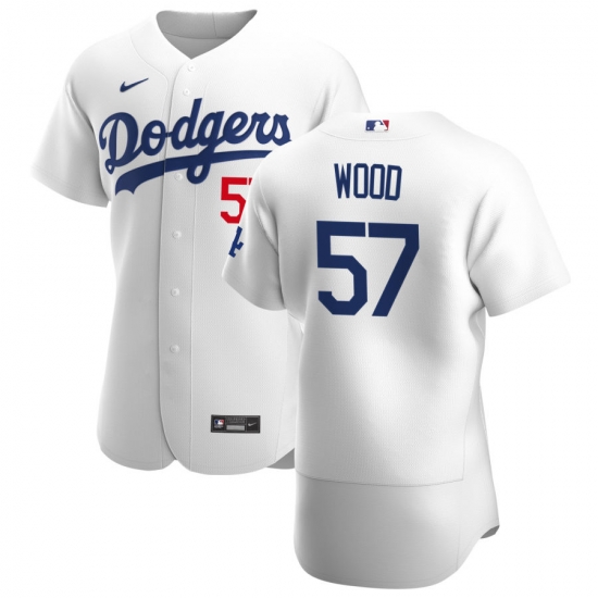 Men Los Angeles Dodgers 57 Alex Wood Men Nike White Home 2020 Flex Base Player MLB Jersey Men Los Angeles Dodgers 57 Alex Wood Men Nike White Home 2020 Flex Base Player MLB Jersey
