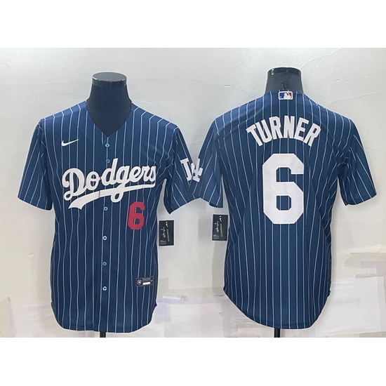 Men Los Angeles Dodgers 6 Trea Turner Navy Cool Base Stitched Baseball Jersey Men Los Angeles Dodgers 6 Trea Turner Navy Cool Base Stitched Baseball Jersey