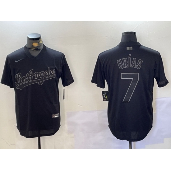 Men Los Angeles Dodgers 7 Black Cool Base Stitched Baseball Jersey 3 Men Los Angeles Dodgers 7 Black Cool Base Stitched Baseball Jersey 3
