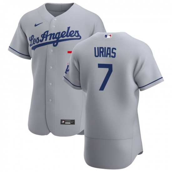 Men Los Angeles Dodgers 7 Julio Urias Men Nike Gray Road 2020 Flex Base Team MLB Jersey Men Los Angeles Dodgers 7 Julio Urias Men Nike Gray Road 2020 Flex Base Team MLB Jersey