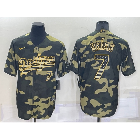 Men Los Angeles Dodgers 7 Julio Urias Olive Cool Base Stitched Baseball Jersey Men Los Angeles Dodgers 7 Julio Urias Olive Cool Base Stitched Baseball Jersey