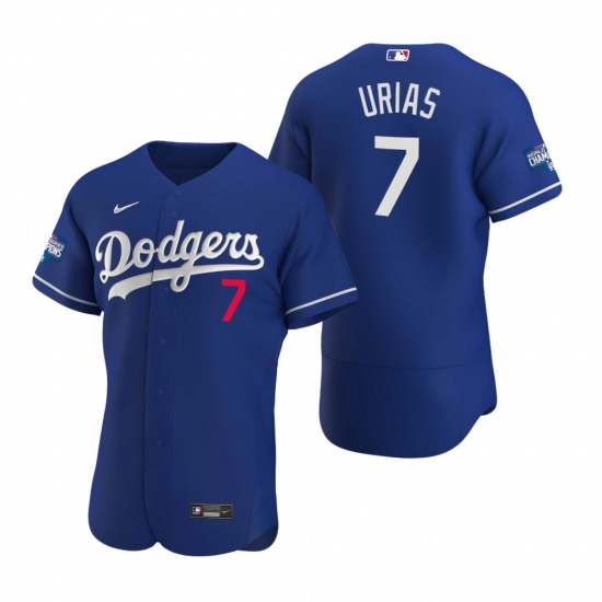 Men Los Angeles Dodgers 7 Julio Urias Royal 2020 World Series Champions Flex Base Jersey Men Los Angeles Dodgers 7 Julio Urias Royal 2020 World Series Champions Flex Base Jersey