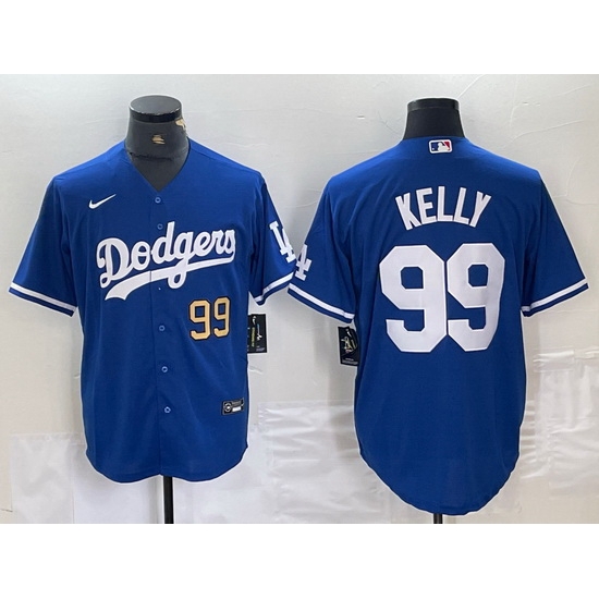Men Los Angeles Dodgers 99 Joe Kelly Blue City Connect Cool Base Stitched Baseball Jersey 4 Men Los Angeles Dodgers 99 Joe Kelly Blue City Connect Cool Base Stitched Baseball Jersey 4