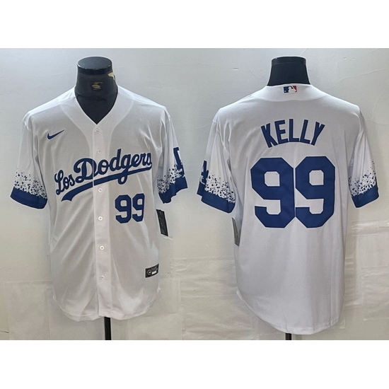 Men Los Angeles Dodgers 99 Joe Kelly White City Connect Cool Base Stitched Baseball Jersey Men Los Angeles Dodgers 99 Joe Kelly White City Connect Cool Base Stitched Baseball Jersey