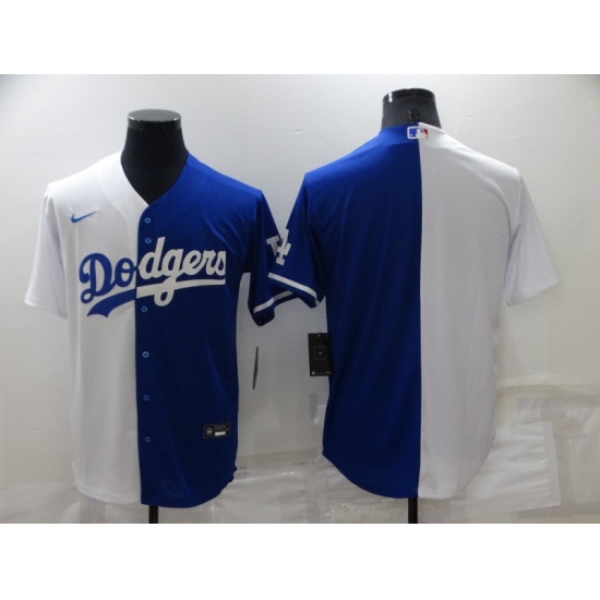 Men Los Angeles Dodgers Blank White Blue Split Cool Base Stitched Baseball Jersey Men Los Angeles Dodgers Blank White Blue Split Cool Base Stitched Baseball Jersey