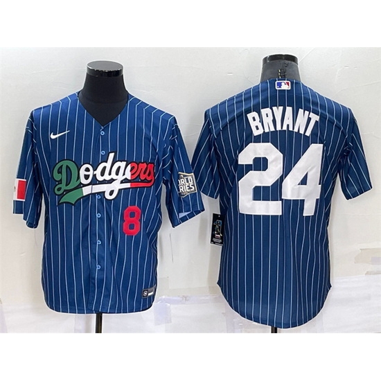 Men Los Angeles Dodgers Front 8 Back 24 Kobe Bryant Navy Mexico World Series Cool Base Stitched Baseball Jersey Men Los Angeles Dodgers Front 8 Back 24 Kobe Bryant Navy Mexico World Series Cool Base Stitched Baseball Jersey