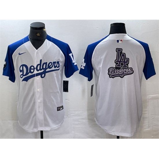 Men Los Angeles Dodgers Team Big Logo White Blue Vin Patch Cool Base Stitched Baseball Jersey 5 Men Los Angeles Dodgers Team Big Logo White Blue Vin Patch Cool Base Stitched Baseball Jersey 5