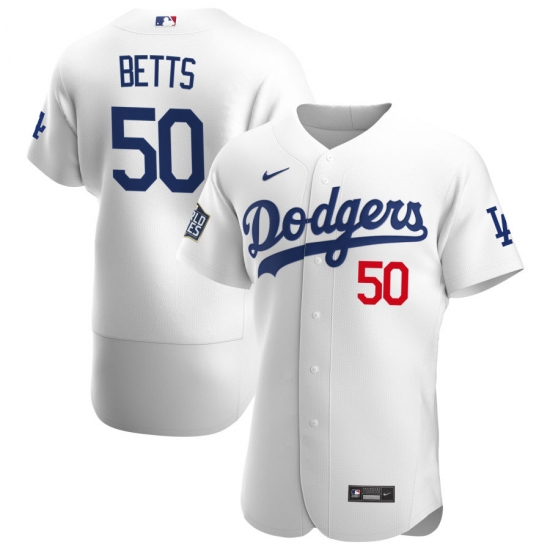 Men os Angeles Los Angeles Dodgers 50 Mookie Betts Men Nike White Home 2020 World Series Bound Flex Base Player MLB Jersey Men os Angeles Los Angeles Dodgers 50 Mookie Betts Men Nike White Home 2020 World Series Bound Flex Base Player MLB Jersey
