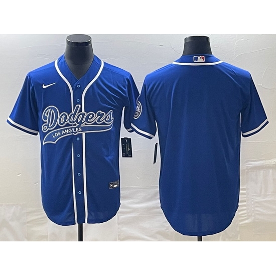 Men's Los Angeles Dodgers Blue Blank With Patch Cool Base Stitched Baseball Jersey Men's Los Angeles Dodgers Blue Blank With Patch Cool Base Stitched Baseball Jersey