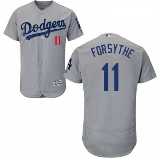 Mens Majestic Los Angeles Dodgers 11 Logan Forsythe Gray Alternate Flex Base Authentic Collection MLB Jersey Mens Majestic Los Angeles Dodgers 11 Logan Forsythe Gray Alternate Flex Base Authentic Collection MLB Jersey