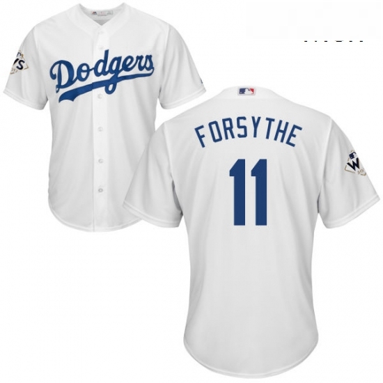 Mens Majestic Los Angeles Dodgers 11 Logan Forsythe Replica White Home 2017 World Series Bound Cool Base MLB Jersey Mens Majestic Los Angeles Dodgers 11 Logan Forsythe Replica White Home 2017 World Series Bound Cool Base MLB Jersey