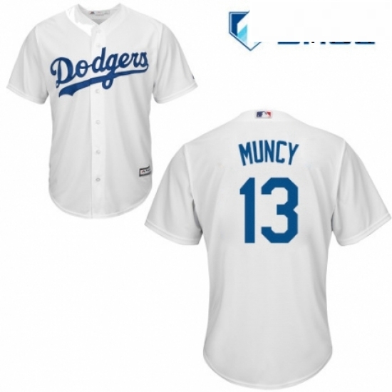 Mens Majestic Los Angeles Dodgers 13 Max Muncy Replica White Home Cool Base MLB Jersey Mens Majestic Los Angeles Dodgers 13 Max Muncy Replica White Home Cool Base MLB Jersey