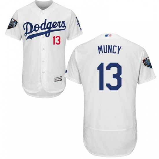 Mens Majestic Los Angeles Dodgers 13 Max Muncy White Home Flex Base Authentic Collection 2018 World Series Jersey Mens Majestic Los Angeles Dodgers 13 Max Muncy White Home Flex Base Authentic Collection 2018 World Series Jersey