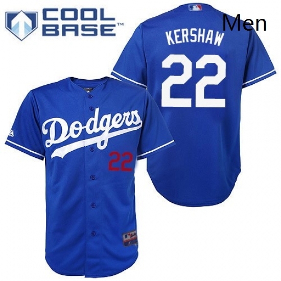 Mens Majestic Los Angeles Dodgers 22 Clayton Kershaw Authentic Royal Blue Cool Base MLB Jersey Mens Majestic Los Angeles Dodgers 22 Clayton Kershaw Authentic Royal Blue Cool Base MLB Jersey