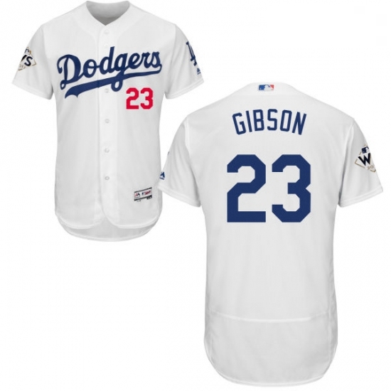 Mens Majestic Los Angeles Dodgers 23 Kirk Gibson Authentic White Home 2017 World Series Bound Flex Base Jersey Mens Majestic Los Angeles Dodgers 23 Kirk Gibson Authentic White Home 2017 World Series Bound Flex Base Jersey